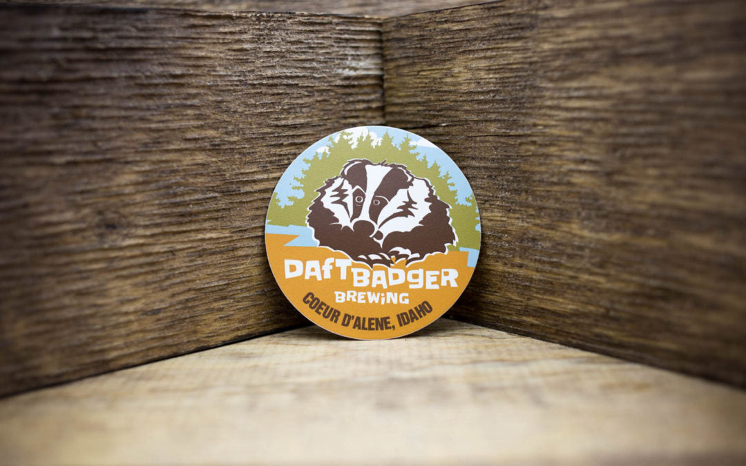 Daft Badger Brewing Round Stickers